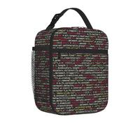 Longzehao Programmer Programming Code Print Lunch bag for Men Women Durable Reusable Adults Lunch Box for Work Picnic Travel
