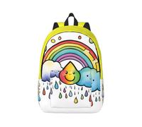 Longzehao Rainbow Clouds Raindrop 1 Print Canvas Fashions Backpack,Casual Lightweight Sport Rucksack Travel Multipurpose Bag, Black, M, Maya Bay Short Sleeve Classic Fit Shirt
