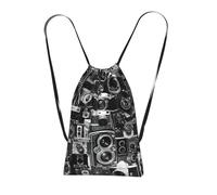 Longzehao Retro Cool Camera Collection Print Drawstring Backpack,String Backpack Storage bag for Gym Traveling Sport Beach Swim