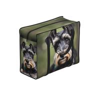 Longzehao Reusable adorable schnauzer Print Grocery Bags,Large Utility Tote Bag,Portable shopping storage bag