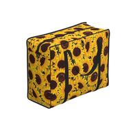 Longzehao Reusable Yellow Sunflowers Print Grocery Bags,Large Utility Tote Bag,Portable shopping storage bag