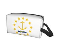 Longzehao Rhode Island State Flag Print Travel Storage Bag for men women,Portable Toiletry Bag Large Capacity Organizer