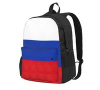 Longzehao Russian Flag Print Casual Backpack for Men and Women,Large Capacity Travel Work Computer Backpacks
