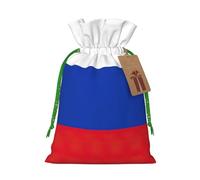 Longzehao Russian Flag Print Christmas Drawstring Gift Bags,Gift Wrapping Bag for Xmas Holiday Birthday Party