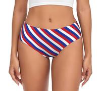 LONGZEHAO Russian Flag Print Women's Beyondsoft Stretch Breathe Briefs Underwear,Comfort Flex Panties, Black, M