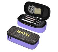 Longzehao school math Print Big Capacity Pencil Case Storage Organizer Makeup Bag Office Stationery Pouch