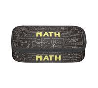 Longzehao school math Print Pencil Case Large Capacity Storage Pouch Holder Office Organizer box Makeup Bag