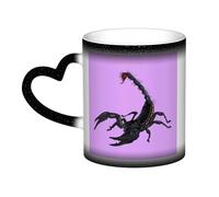 Longzehao Scorpion Print Ceramic Color changing mug in the sky,Heat Changing Mugs Coffee Mug Tea Cup.