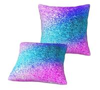 Longzehao Set of 2 Glitter Sequin Spot Print Decor Throw Pillow Covers Square Sofa Cushion Cases for Couch Bed Car.