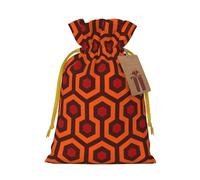 Longzehao Shining Overlook Print Christmas Drawstring Gift Bags,Gift Wrapping Bag for Xmas Holiday Birthday Party