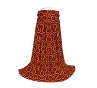 Longzehao Shining Overlook Print Hooded Cape For youngsters with Halloween Christmas Cosplay Hooded Cloak Costume