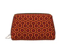Longzehao Shining Overlook Print Leather portable zipper makeup bag Cosmetic Pouch Toiletry Clutch Travel Organizer