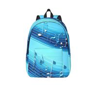 Longzehao Sky blue musical notes Print Canvas Fashions Backpacks,Casual Lightweight Sports Rucksack Travel Multipurpose Bag, Black, M, Maya Bay Short Sleeve Classic Fit Shirt