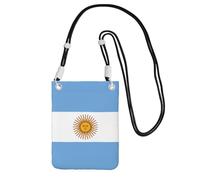 Longzehao Small Crossbody Argentine flag Print Phone Bag Women Mini Crossbody Wallet Shoulder Bag, Black, One Size