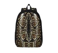 Longzehao Snake Skin Print Fashion Canvas Backpack,Casual Light Sport Rucksack Travel Multipurpose Bag, Black, M, Maya Bay Short Sleeve Classic Fit Shirt