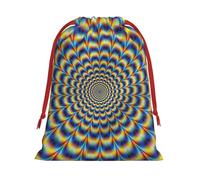 Longzehao spiral optical illusion gif Print Drawstring Gift Bags For Christmas,Holiday Gift Wrapping Bag Assorted Sizes