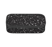 Longzehao Starry divination constellation Print Pencil Case Large Capacity Storage Pouch Holder Office Organizer box Makeup Bag