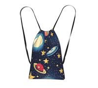 Longzehao Starry Sky Universe Space Print Drawstring Backpack,String Backpack Storage bag for Gym Traveling Sport Beach Swim