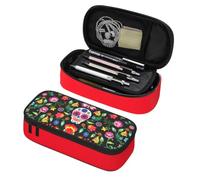 Longzehao Sugar and Skulls and Flowers Print Big Capacity Pencil Case Storage Organizer Makeup Bag Office Stationery Pouch