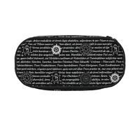 LONGZEHAO Supernatural Inspiration Print Simple rectangle Pen bag Storage case for Office supplies,cosmetics,toiletries