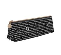 Longzehao Supernatural Inspiration Print Simple Triangular Pencil Case Storage Bag for Office Supplies, Cosmetics, Toiletries, White, One Size, Art Deco, White, One Size, Art Deco