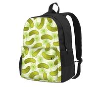 Longzehao Sushi Dill Pickles Print Casual Backpack for Men and Women,Large Capacity Travel Work Computer Backpacks