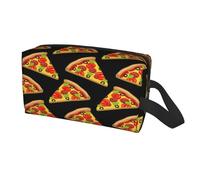 Longzehao tasty pizza Print Travel Storage Bag for men women,Portable Toiletry Bag Large Capacity Organizer