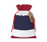 Longzehao Thailand Flag Print Christmas Drawstring Gift Bags,Gift Wrapping Bag for Xmas Holiday Birthday Party
