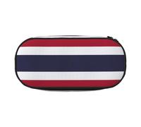LONGZEHAO Thailand Flag Print Simple rectangle Pen bag Storage case for Office supplies,cosmetics,toiletries