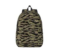 Longzehao Tiger Stripe Camo Print Canvas Fashions Backpacks,Casual Lightweight Sports Rucksack Travel Multipurpose Bag, Black, S, Maya Bay Short Sleeve Classic Fit Shirt