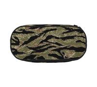 LONGZEHAO Tiger Stripe Camo Print Simple rectangle Pen bag Storage case for Office supplies,cosmetics,toiletries