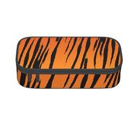 Longzehao Tiger Stripe Print Pencil Case Large Capacity Storage Pouch Holder Office Organizer box Makeup Bag