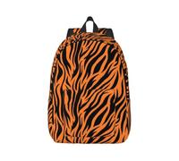 Longzehao Tiger Stripes Orange Pattern Print Canvas Fashions Backpacks,Casual Lightweight Sport Rucksack Travel Multipur Bag, Black, M, Maya Bay Short Sleeve Classic Fit Shirt