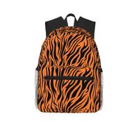 Longzehao Tiger Stripes Orange Pattern Print Casual Fashions Backpack,Lightweight Sports Bookbag Travel Multip Rucksack.