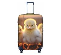 Longzehao Travel Elastic Luggage Cover, A Bread or Chickens7 Print Suitcase Protection Cover Case Cover with Zipper., Colour: white., XL