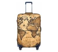 Longzehao Travel Elastic Luggage Cover,Ancient Map World Globe Print Suitcase protection cover Case Cover with zipper., White, M