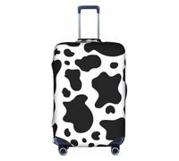 Longzehao Travel Elastic Luggage Cover,Black And White Cow Print Suitcase protection cover Case Cover with zipper., White, S