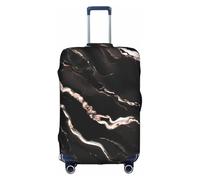 Longzehao Travel Elastic Luggage Cover, Black rose gold Marble Print Suitcase protection Cover Case Cover with zipper., Colour: white., XL