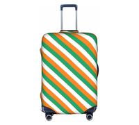 Longzehao Travel Elastic Luggage Cover,Flag of Cote d'Ivoire Print Suitcase protection cover Case Cover with zipper., White, Small