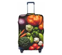 Longzehao Travel Elastic Luggage Cover,Introduction of various vegetables Print Suitcase protection cover Case Cover with zipper., White, M