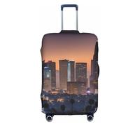 Longzehao Travel Elastic Luggage Cover,Los Angeles Skyline Print Suitcase protection cover Case Cover with zipper., White, XL
