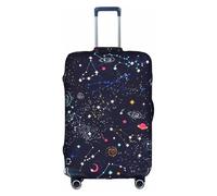 Longzehao Travel Elastic Luggage Cover,Star Constellation Map Print Suitcase protection cover Case Cover with zipper., White, XL
