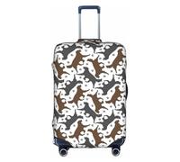 Longzehao Travel Elastic Luggage Cover,Trotting Flat Coated Retrievers Paw Print Suitcase protection cover Case Cover with zipper., White, L
