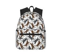 Longzehao Trotting Flat Coated Retrievers Paw Print Casual Fashions Backpack,Lightweight Sports Bookbag Travel Multip Rucksack