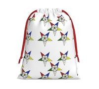 Longzehao Ultra soft velvet fabric drawstring Stars Eastern Stars Print Christmas Bag,Multipurpose gifts bags.