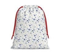 Longzehao Ultra soft velvet fabric Wild Flowers and Cornflowers Daisies Print Christmas drawstring present Bag,Multipurpose gifts bags