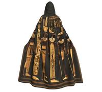 Longzehao Unisex Ancient Egyptian Hieroglyph Print Adult Hooded Cloak,Decoration Cloak,Cosplay Costumes,Halloween Hoodie Robe.