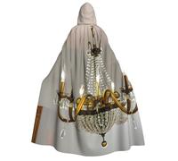 Longzehao Unisex Ball Room Chandelier Print Adult Hooded Cloak,Decoration Cloak,Cosplay Costumes,Halloween Hoodie Robe.