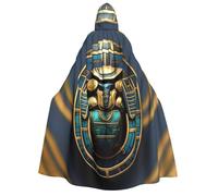 Longzehao Unisex Egyptian Scarab Print Adult Hooded Cloak,Decoration Cloak,Cosplay Costumes,Halloween Hoodie Robe.