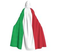 Longzehao Unisex italy flag Print Adult Hooded Cloak,Decoration Cloak,Cosplay Costumes,Halloween Hoodie Robe.